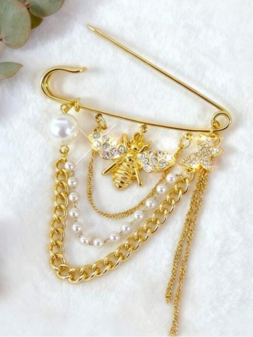 Aureline Gold Bee Brooch